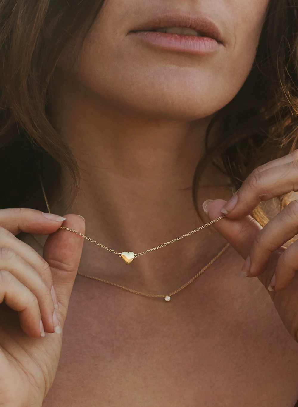 Heart of Gold Ketting Verguld - Afbeelding 2